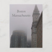 rainy Boston Massachusetts Briefkaart (Voorkant)