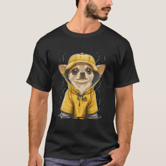 Rainy Chihuahua In A Rain Cape T-shirt