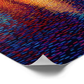 Rainy City Street Pointillism Lights Poster (Hoek)