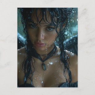 Rainy Dark Angel Fantasy Briefkaart