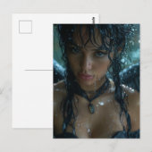 Rainy Dark Angel Fantasy Briefkaart (Voorkant / Achterkant)