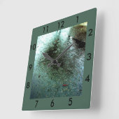 Rainy Day Abstract Vierkante Klok (Hoek)