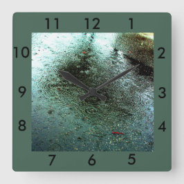 Rainy Day Abstract Vierkante Klok