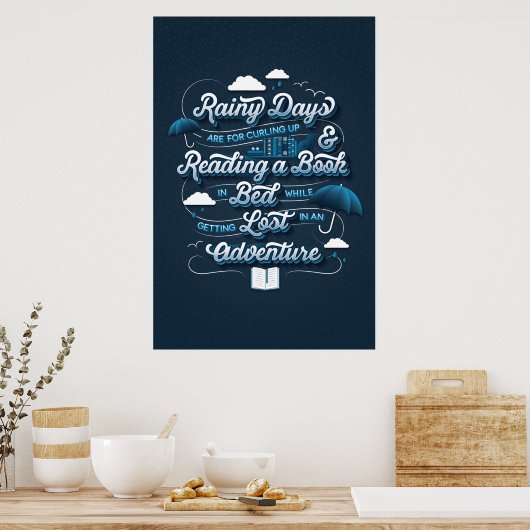 Rainy Day Adventure-Poster (24x36) Poster (Keuken)