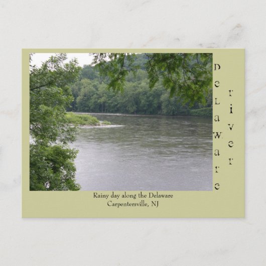 Rainy day Along the Delaware River Briefkaart (Voorkant)