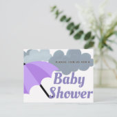 Rainy Day Baby shower Briefkaart (Staand voorkant)