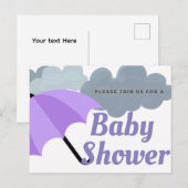 Rainy Day Baby shower Briefkaart (Voorkant / Achterkant)