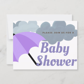 Rainy Day Baby shower Briefkaart
