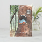 Rainy Day Beer Daydroom Tea Time Illustration Kaart (Staand voorkant)