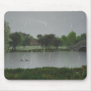 Rainy Day bij het meer van Mousepad Muismat