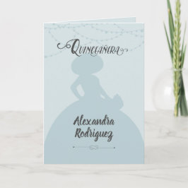 Rainy Day Blue Charro Silhouette Quinceanera