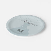 Rainy Day Blue Charro Silhouette Quinceanera Papieren Bordje (Gekanteld)