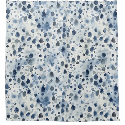 Rainy Day Blue Douchegordijn (Voorkant)