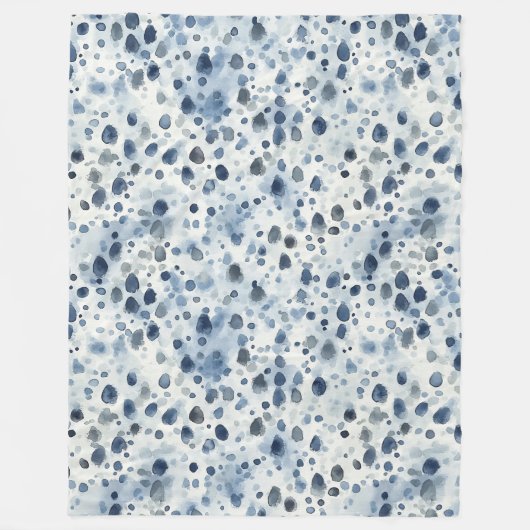 Rainy Day Blue Fleece Deken (Voorkant)