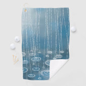 Rainy Day Blue Golfhanddoek (Insitu)