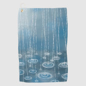 Rainy Day Blue Golfhanddoek (Voorkant)