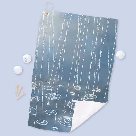 Rainy Day Blue Golfhanddoek