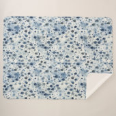 Rainy Day Blue Sherpa Deken (Voorkant (horizontaal))