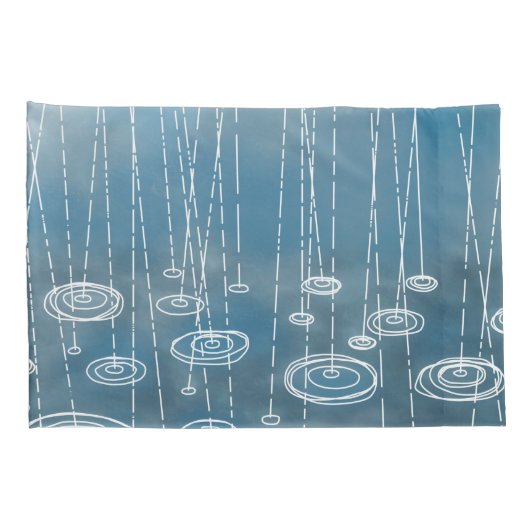 Rainy Day Blue Weather Kussensloop (Achterkant-Rechts)