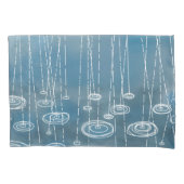 Rainy Day Blue Weather Kussensloop (Voorkant-Links)