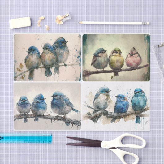 Rainy Day Blues Tissuepapier (Craft)