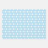 Rainy Day Blues Wolken, Paraplu's en Regen Drops Inpakpapier Vel (Voorkant 3)