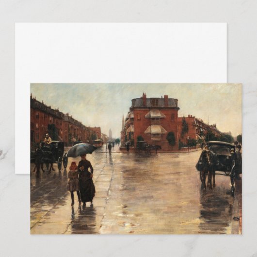 Rainy Day, Boston door Childe Hassam Bedankkaart (Voorkant / Achterkant)