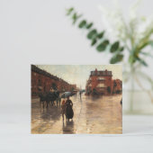 Rainy Day, Boston door Childe Hassam Feestdagenkaart (Staand voorkant)