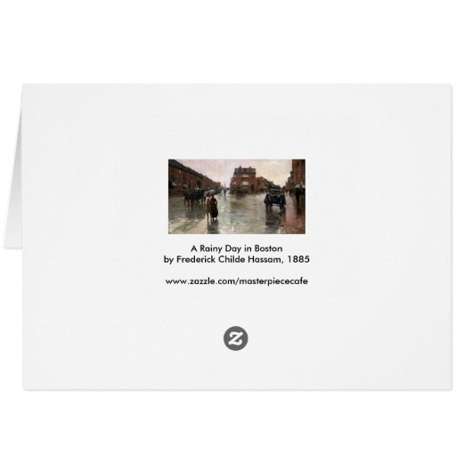 Rainy Day, Boston van Frederick Childe Hassam (Achterkant Horizontaal)