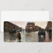 Rainy Day, Boston van Frederick Childe Hassam (Voorkant / Achterkant)