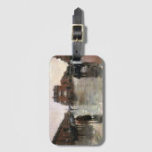 Rainy Day, Boston van Frederick Childe Hassam Bagagelabel (Voorkant (verticaal))