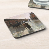 Rainy Day, Boston van Frederick Childe Hassam Bier Onderzetter (Linkerzijde)