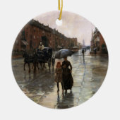 Rainy Day, Boston van Frederick Childe Hassam Keramisch Ornament (Voorkant)