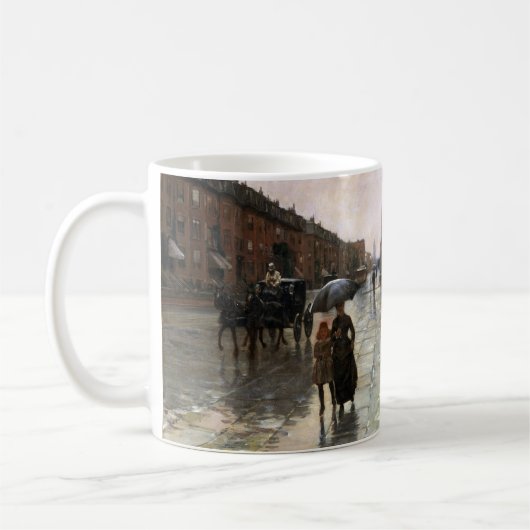 Rainy Day, Boston van Frederick Childe Hassam Koffiemok (Links)