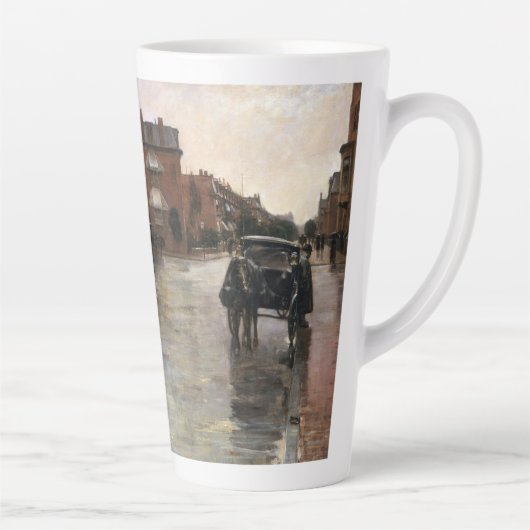 Rainy Day, Boston van Frederick Childe Hassam Latte Mok (Rechts)
