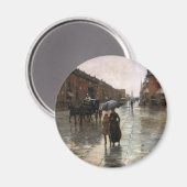 Rainy Day, Boston van Frederick Childe Hassam Magneet (Voorkant / Achterkant)