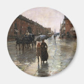 Rainy Day, Boston van Frederick Childe Hassam Magneet (Voorkant)