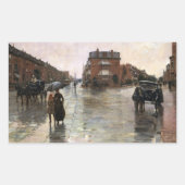 Rainy Day, Boston van Frederick Childe Hassam Rechthoekige Sticker (Voorkant)