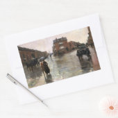 Rainy Day, Boston van Frederick Childe Hassam Rechthoekige Sticker (Envelop)