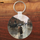 Rainy Day, Boston van Frederick Childe Hassam Sleutelhanger (Voorkant)