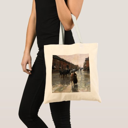 Rainy Day, Boston van Frederick Childe Hassam Tote Bag (Voorkant (product))