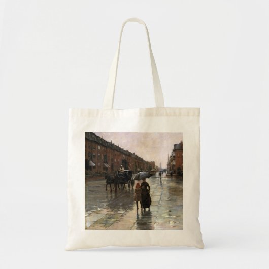 Rainy Day, Boston van Frederick Childe Hassam Tote Bag (Voorkant)
