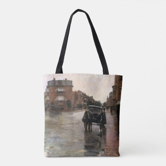 Rainy Day, Boston van Frederick Childe Hassam Tote Bag (Achterkant)
