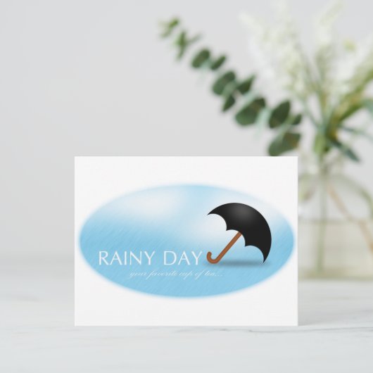 Rainy Day Briefkaart (Staand voorkant)