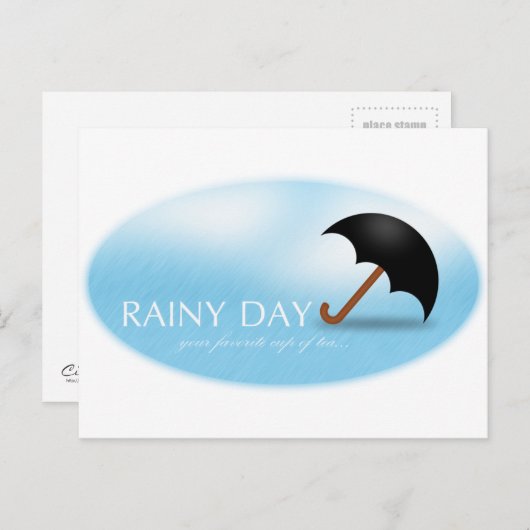 Rainy Day Briefkaart (Voorkant / Achterkant)
