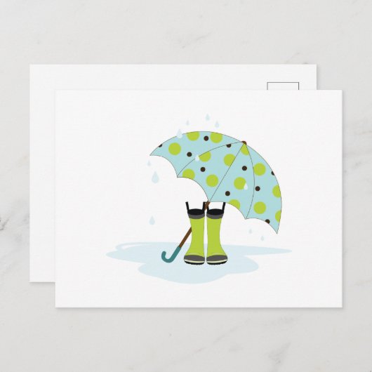 Rainy Day Briefkaart (Voorkant / Achterkant)