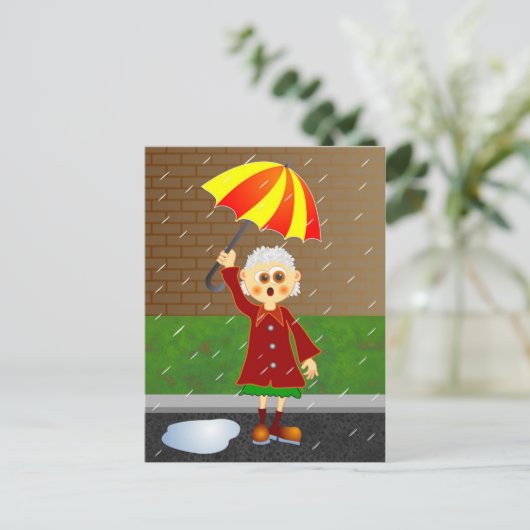 Rainy Day Briefkaart (Staand voorkant)