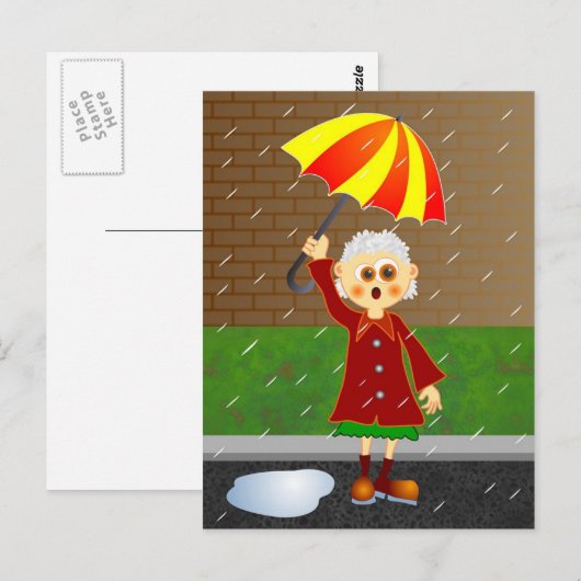 Rainy Day Briefkaart (Voorkant / Achterkant)