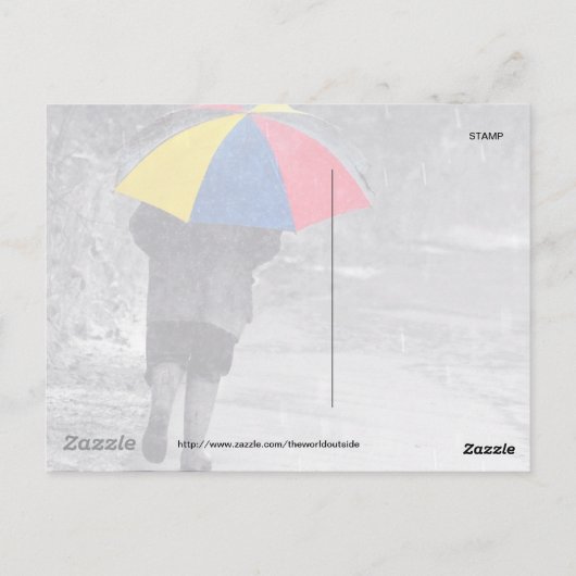Rainy Day Briefkaart (Achterkant)