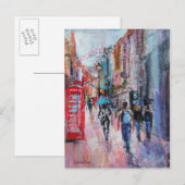 Rainy Day Carnaby Street Briefkaart (Voorkant / Achterkant)